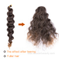 Synthetic Hair Bulk Deep Wave Crochet Hair Extension